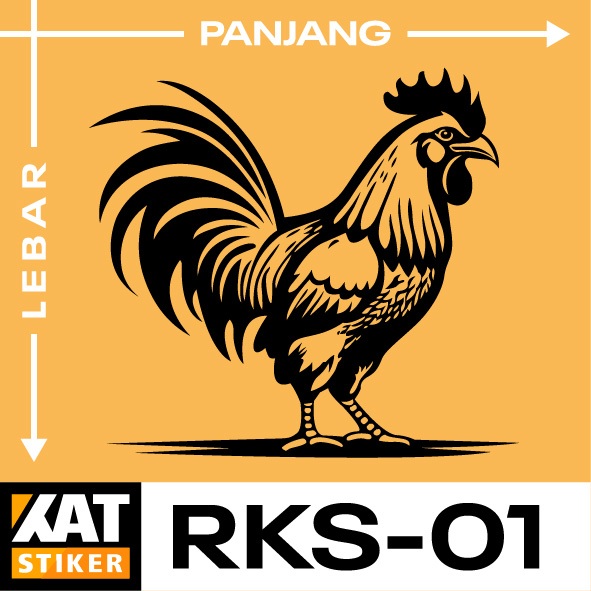 RKS 01 : Fresh Sticker Cutting Ayam Jago Chicken Broiler Tato Tatto Emblem Logo list Variasi Backdoo