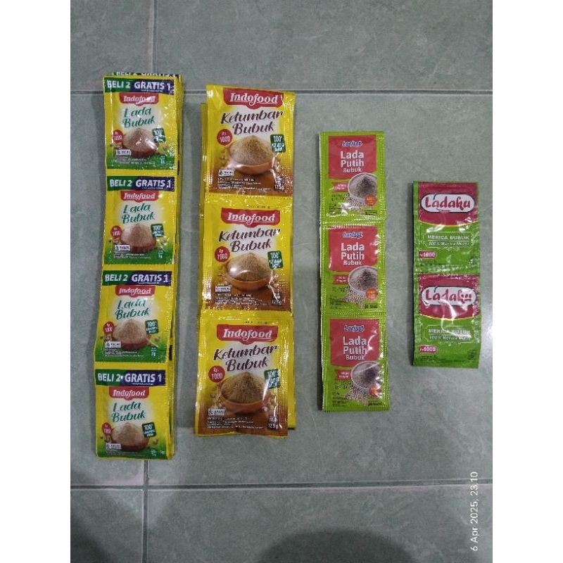 

Larisst Lada Putih Bubuk Lada Ketumbar bubuk Indofood 1rtg
