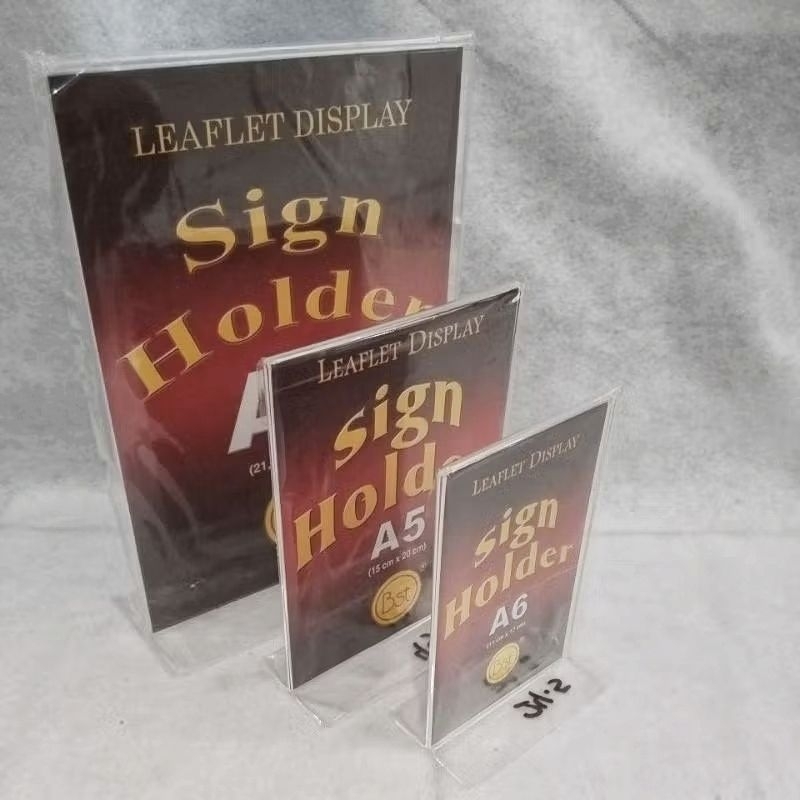 

Sign Holder / Dudukan T Akrilik A4, A5, A6