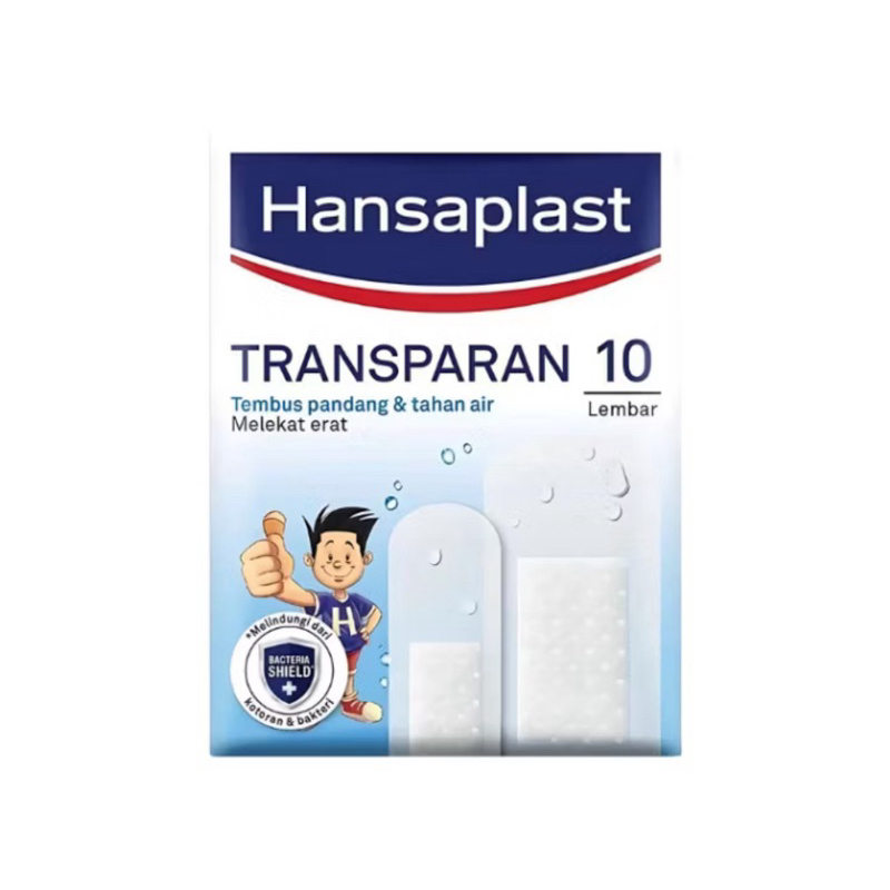 Hansaplast Plester Transparan 10 Lembar - Plester Transparan Anti Air