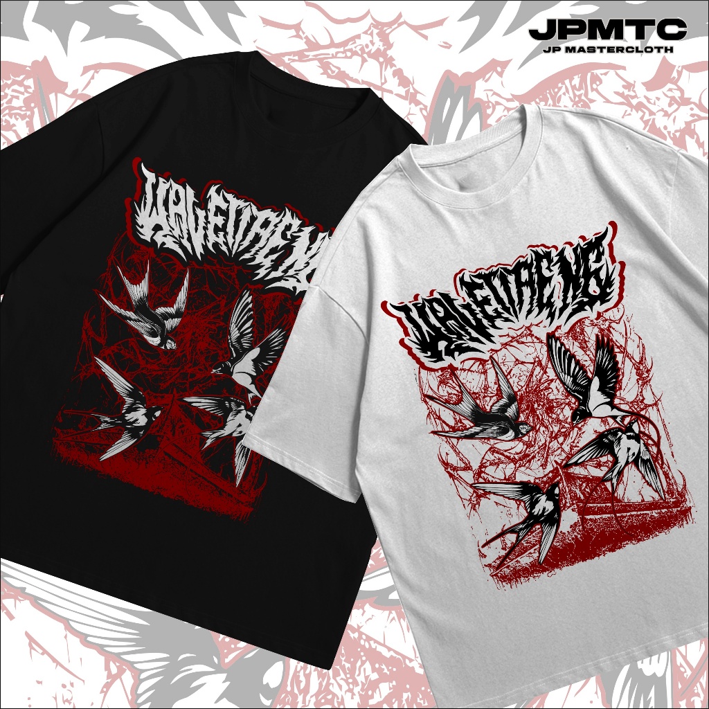 Kaos Walet Ireng PSHW Sablon Merah Material Combed 30s