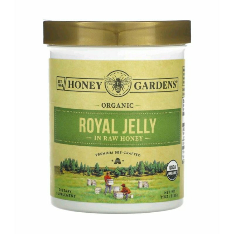 

Honey Gardens Organic Royal Jelly In The Raw Honey 11 oz (312 g) Ori USA
