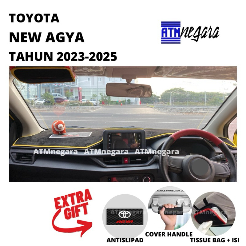 Cover Dashboard Premium New Agya 2023-2025 Aksesoris Alas Pelindung Dasbor Mobil