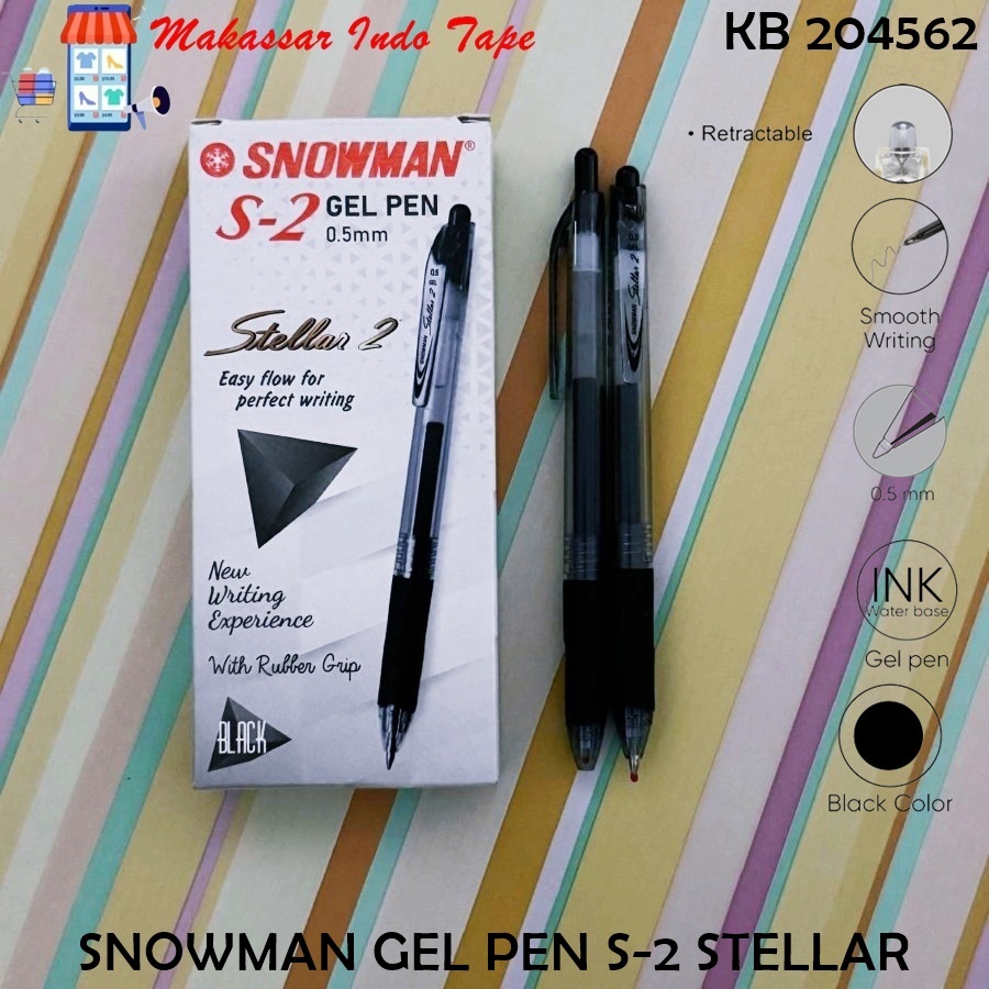 

[BOX/12PCS] SNOWMAN GEL PEN S-2 STELLAR CETEK