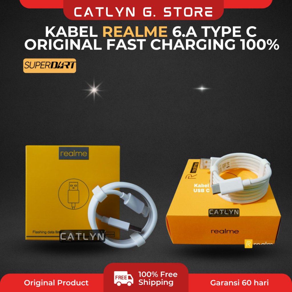 Kabel data realme USB TYPE C 6.5A  | USB TYPE C | USB MICRO ORIGINAL