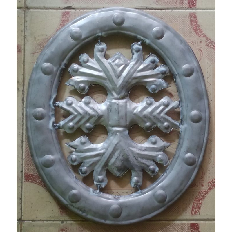 ORNAMEN PAGAR BESI RING REMBYAK 40X35cm