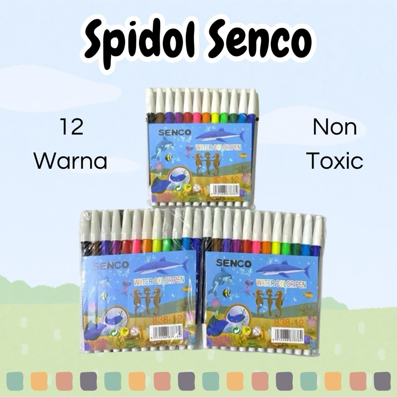 

Spidol Senco 1 pack isi 12 warna