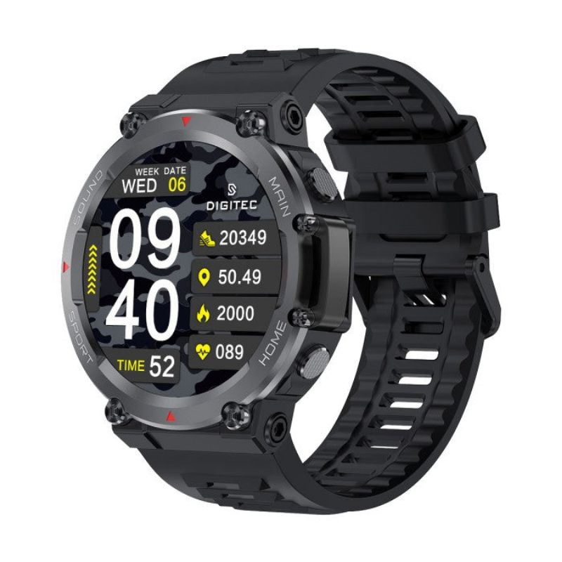 Best Seller Jam tangan Pria Smartwatch Digitec GAMA Strap Rubber Original Garansi Resmi 1 Tahun