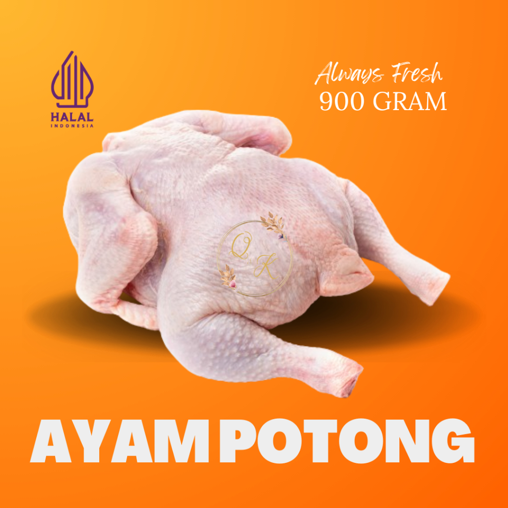 

Ayam Potong Utuh Negeri 900Gr. Frozen TERMURAH