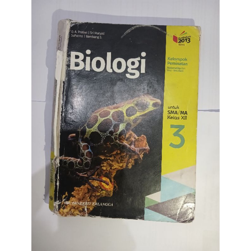 BUKU BIOLOGI SMA KELAS 12/3 SMA/MA KURIKULUM 2013 REVISI ERLANGGA KELOMPOK PERMINATAN