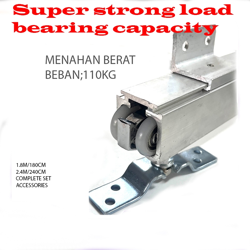 RB Rel Pintu Slidding2,4M/1.8M/3.M/Geser gantung DELILE/Rel Pintu/rel pintu geser kayu/pintu geser
