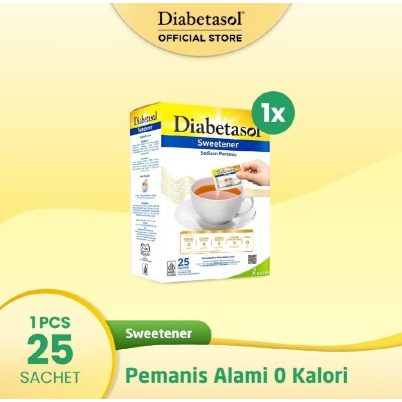 

Diabetasol sweerener no calories 25 x 1.5 g
