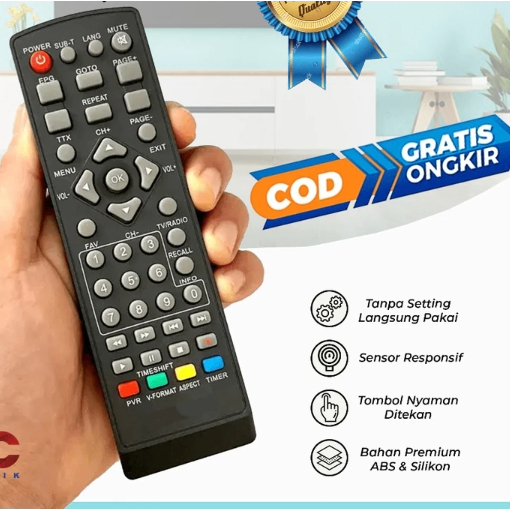 Remote STB LUBY Remote STB DVB T2 / Remote Set Top Box TV Digital / Set Top Box Remote