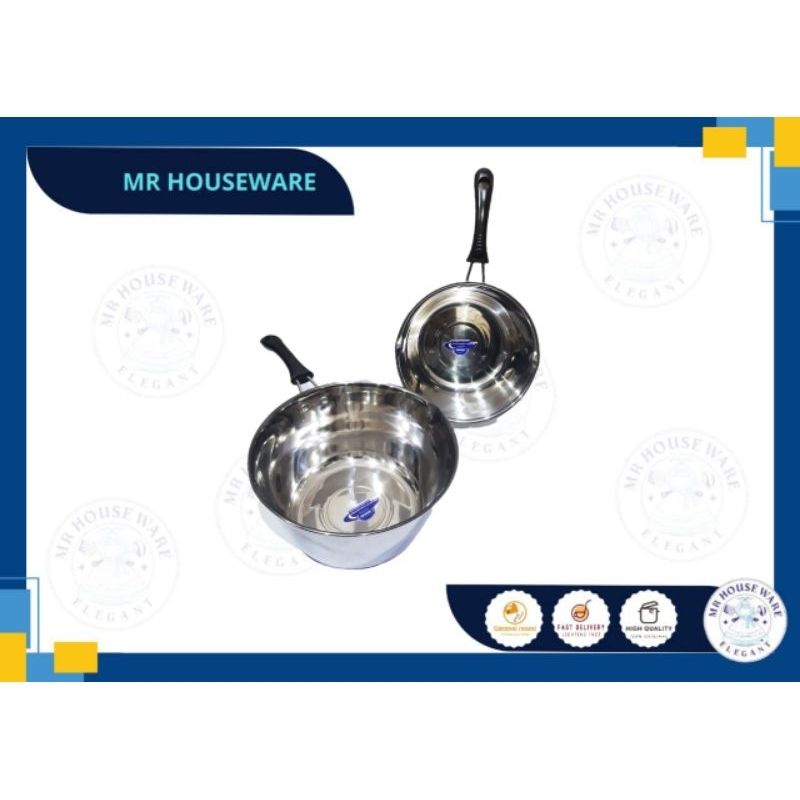 Panci Serbaguna Nomuri Stainless | Untuk Susu, Bubur, Kuah | 18 & 20 cm