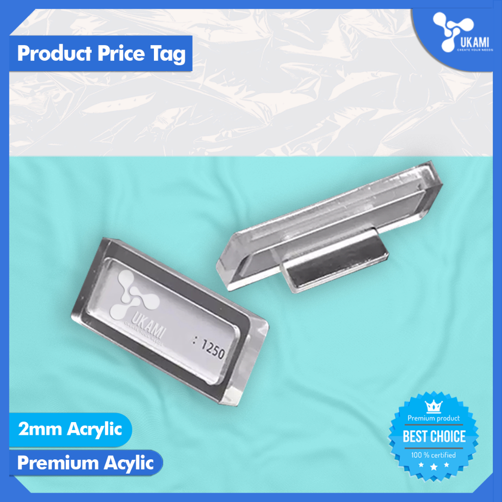 

UKAMI - Akrilik Product Price Tag Label Harga Slip / Label Nama Akrilik 8x3 AC56