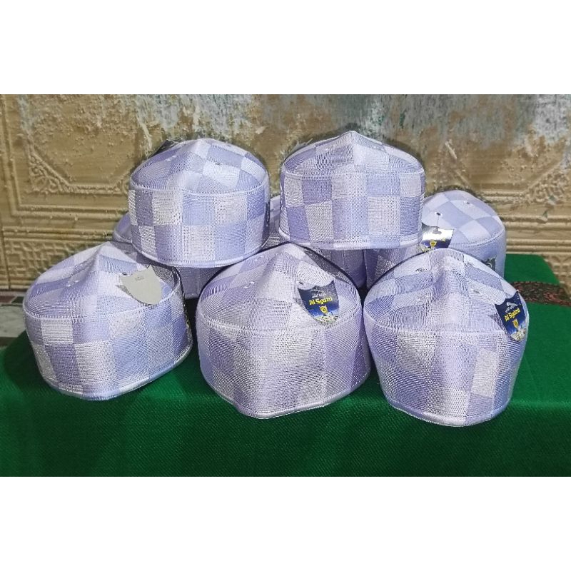 Kopiah Malaysia motif catur kotak-kotak Al Syaza original