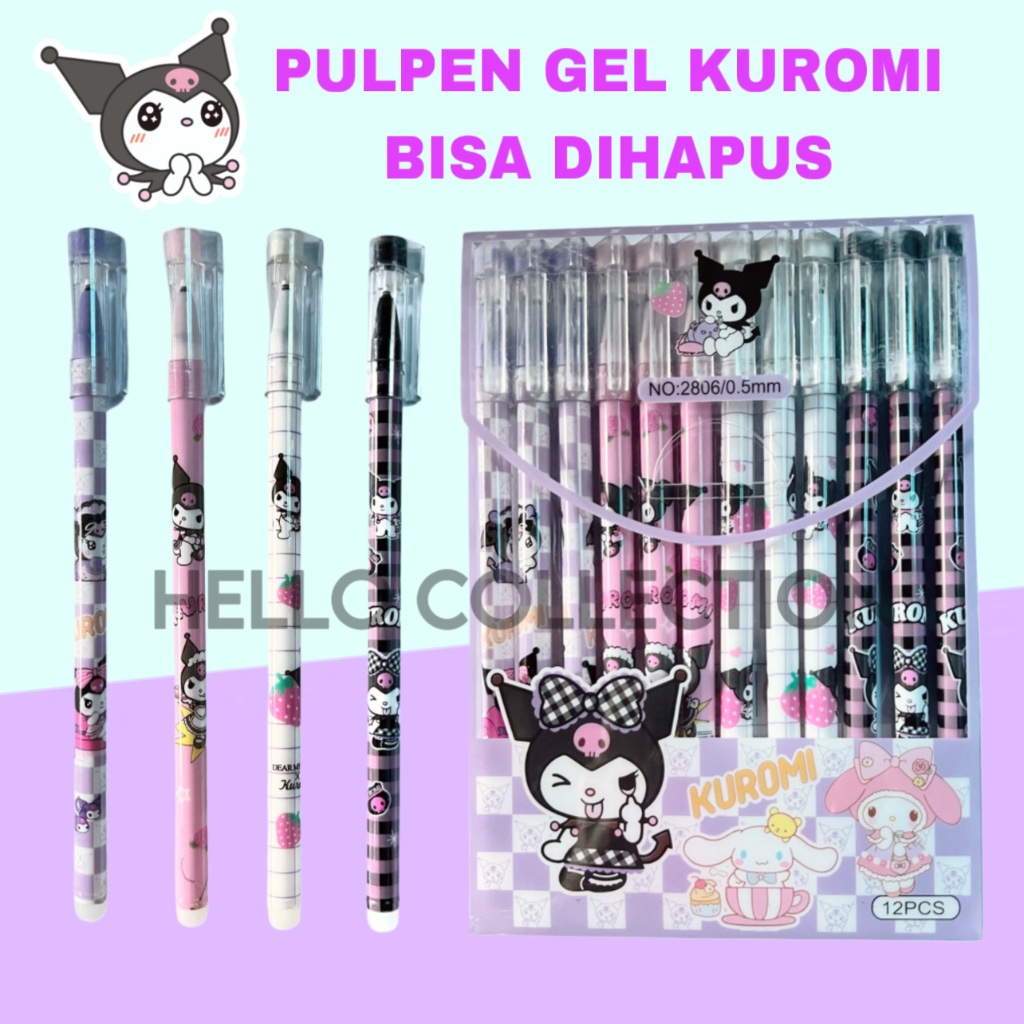 

Pulpen Anak Kuromi Bisa Dihapus Erasable Pen Gel Karakter Lucu Imut 0.5mm