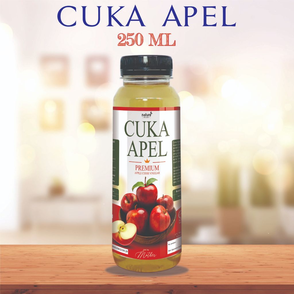 

NATURE ORGANIC CUKA APEL 250 ML APPLE CIDER VINEGAR MINUMAN HERBAL ALAMI 100% ORIGINAL