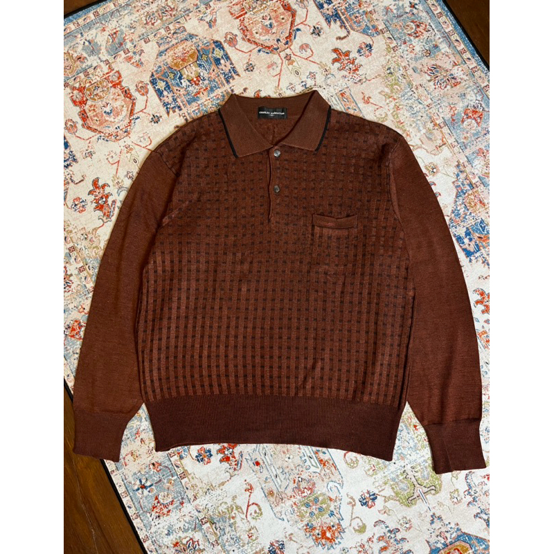 Sweater Polo Rajut Vintage Charles Manhattan Second Preloved