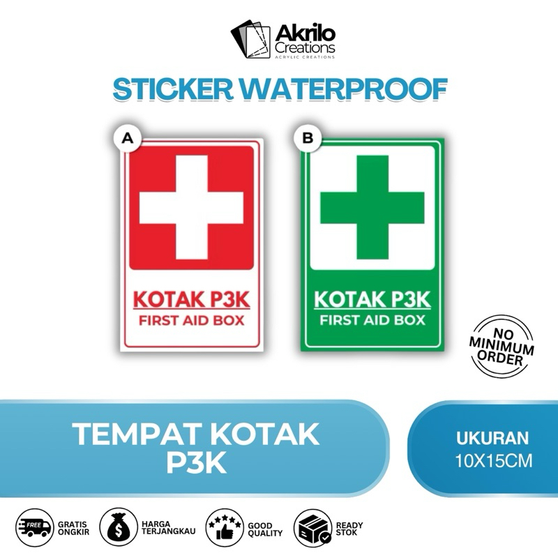 

STIKER KOTAK P3K | STIKER PETUNJUK KOTAK P3K | STIKER VINYL TAHAN AIR