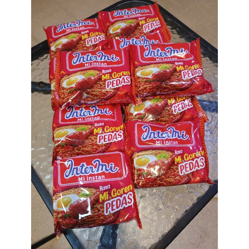 

intermie pedas 10pcs mie goreng rasa pedas harga ekonomis rasa mantab