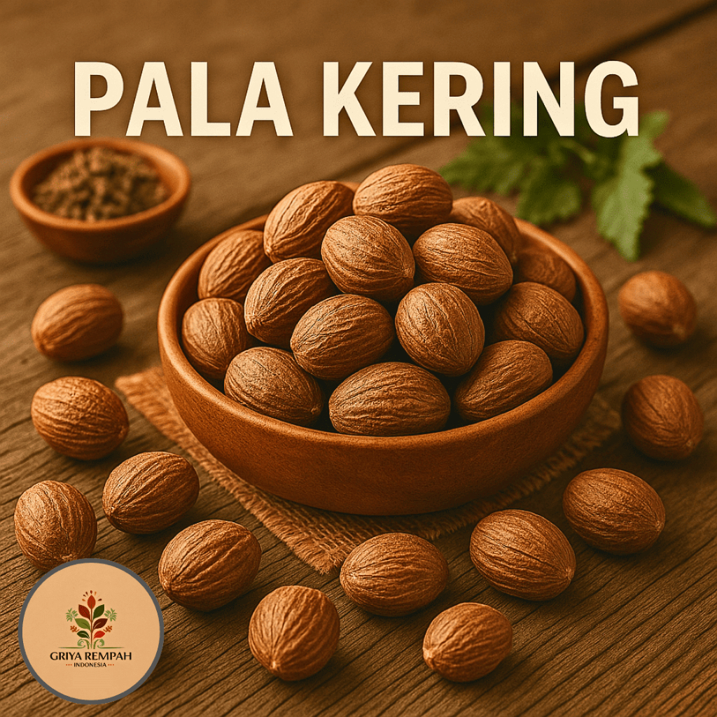 

PALA KERING 100 GRAM Buah Polo Rempah Herbal Simplisia Alami Bumbu Dapur Masak Penghangat Tubuh Obat Masuk Angin Aromatik Ramuan Jamu Tradisional Myristica fragrans