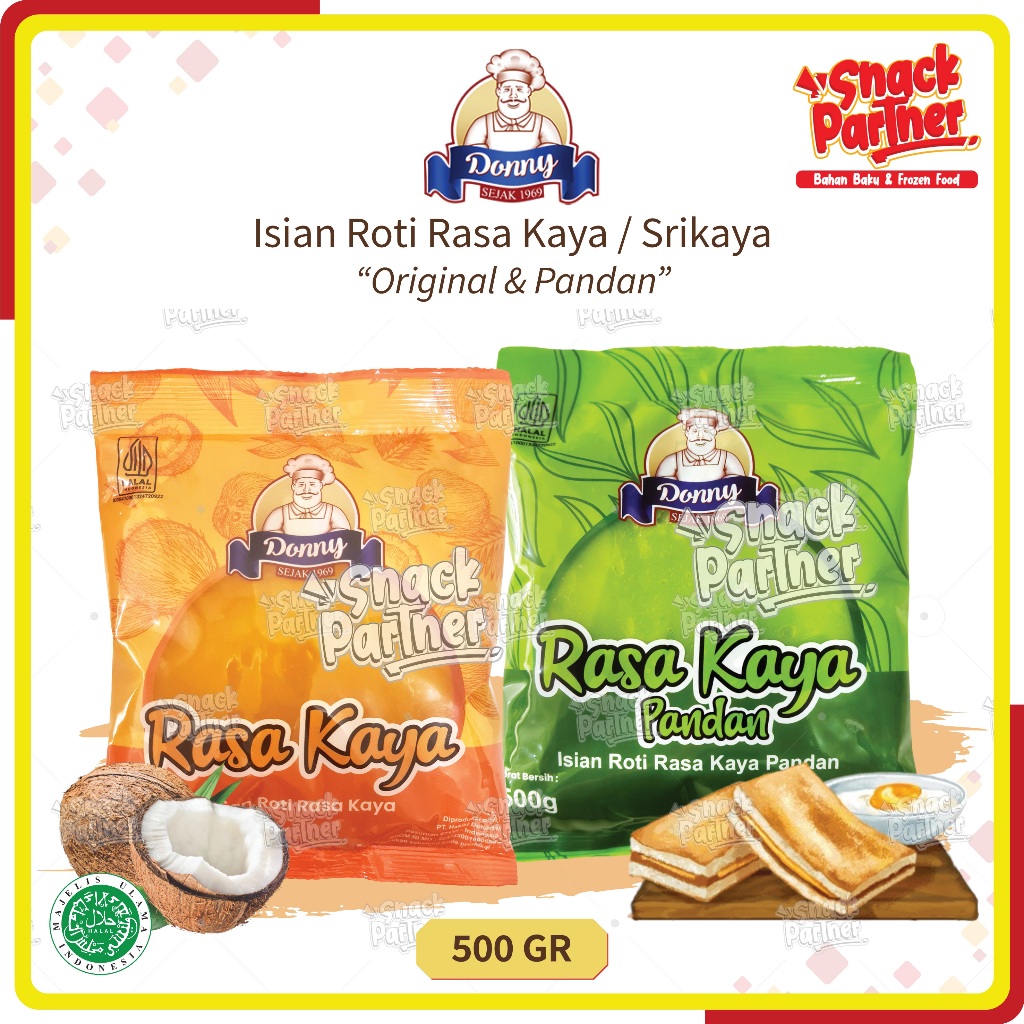 

DONNY Isian Roti / Filling 500 GR - Isian Roti Selai Premium Kaya Pandan Filling 500GR - Srikaya Sarikaya Coconut Buah Kelapa
