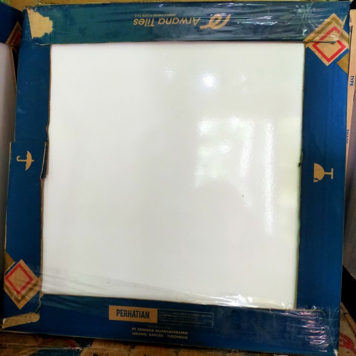 Keramik Arwana Putih polos 40x40