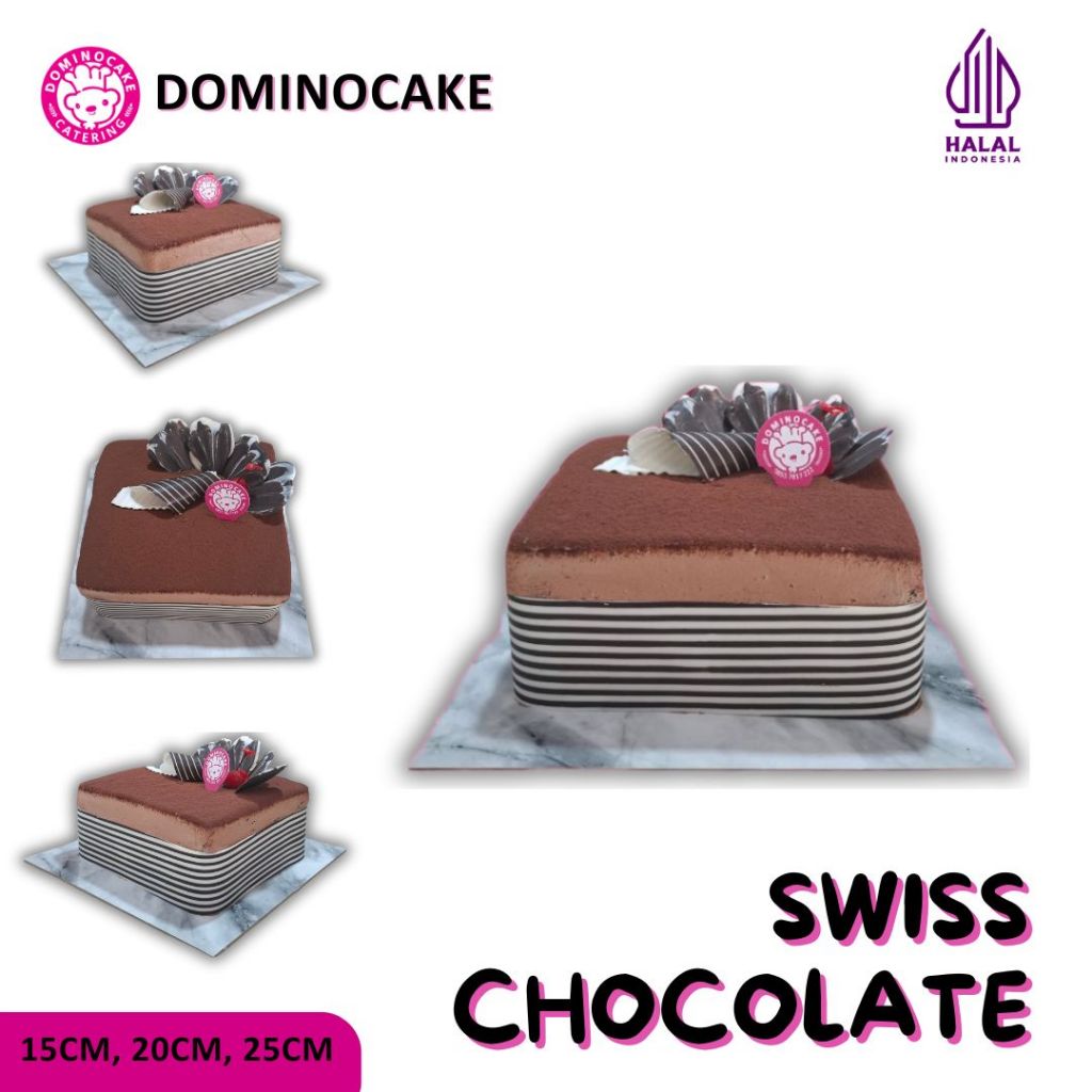

Dominocake | Swiss Chocolate Kotak | Kue Ulang Tahun