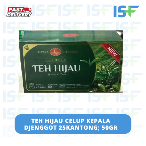 

⭐ISF⭐TEH HIJAU CELUP KEPALA DJENGGOT 50 gr. 25 kantong - Teh Hijau - Teh Melunturkan Lemak