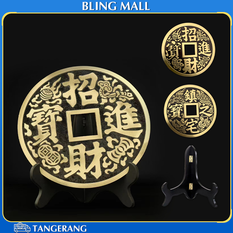 Uang Koin Feng Shui Asli 15cm Diameter Koin Fengshui China Bahan Tembaga Dekorasi Fengsui Feng Shui 