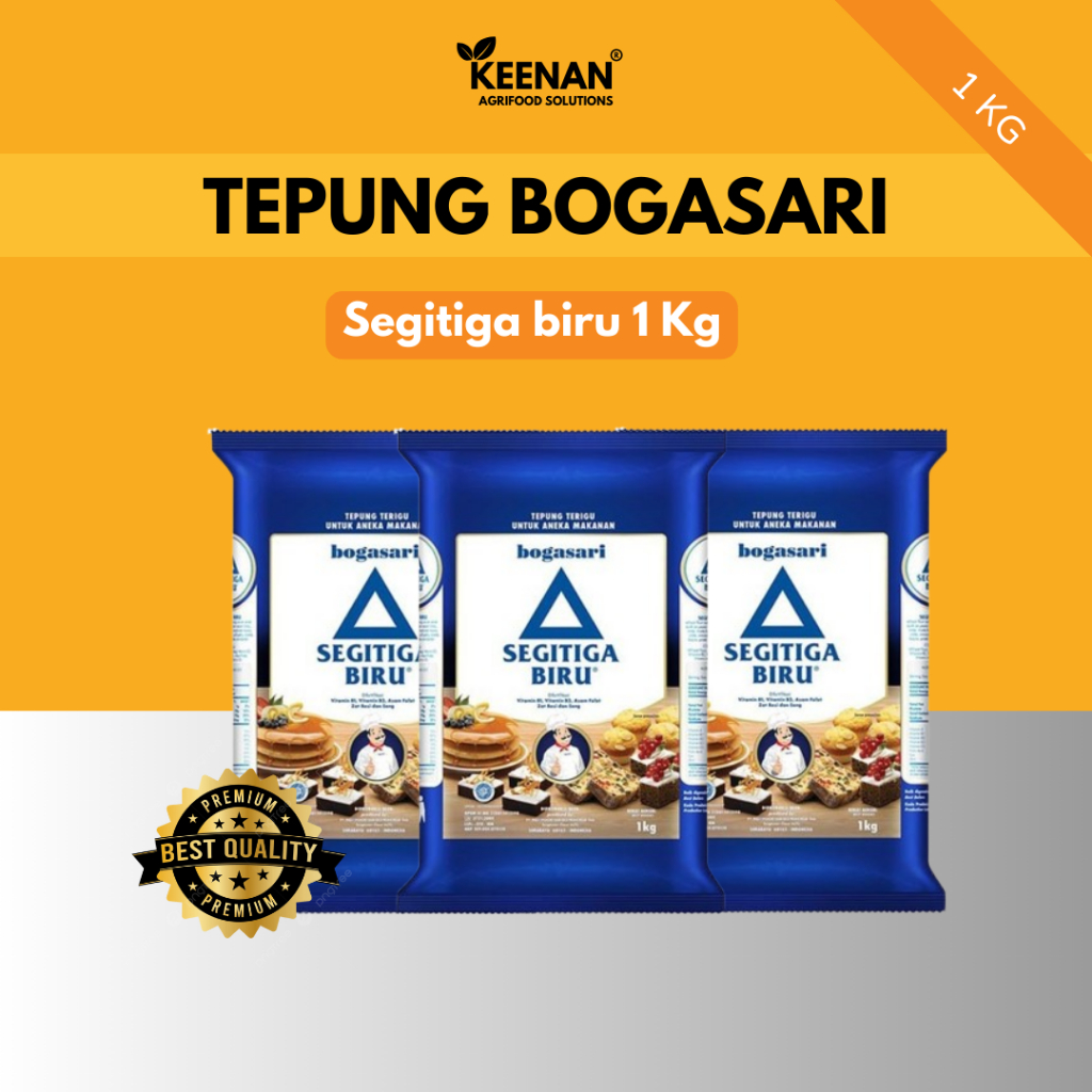 

Tepung Terigu Segitiga Biru 1 kg/Tepung Premium
