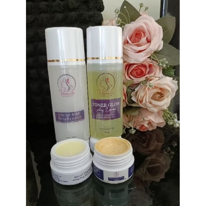 paket whiteplus glow bpom verinda/dr.widya skincare/facial AHA/dayli whitening