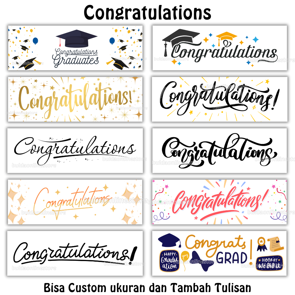

Sticker Label stiker Congratulations dekorasi kemasan hampers wisuda Happy Graduatoion kado gift box parcel hiasan buket bunga topper bucket snack kotak kue cake segel dus sealer mini gift plastik tas mika paperbag