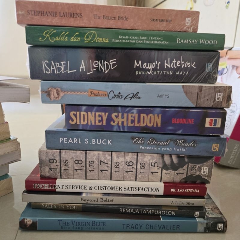 (pilih varian judul buku) BUKU NOVEL BEKAS - PRELOVED ORIGINAL ex KOLPRI _ fiksi non fiksi