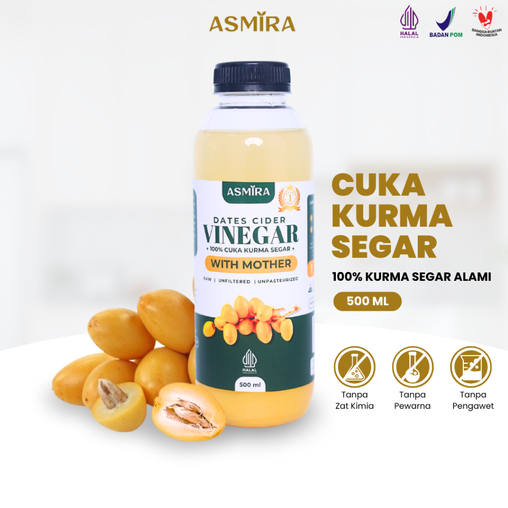 

Asmira Cuka Kurma Segar Alami 500ml With Mother Membantu Melancarkan Pencernaan