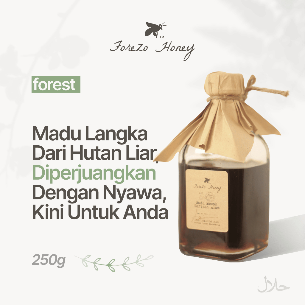 

Madu Hutan Liar Murni Asli Forezo Forest Original 250gr Tanpa Campuran 100% Original