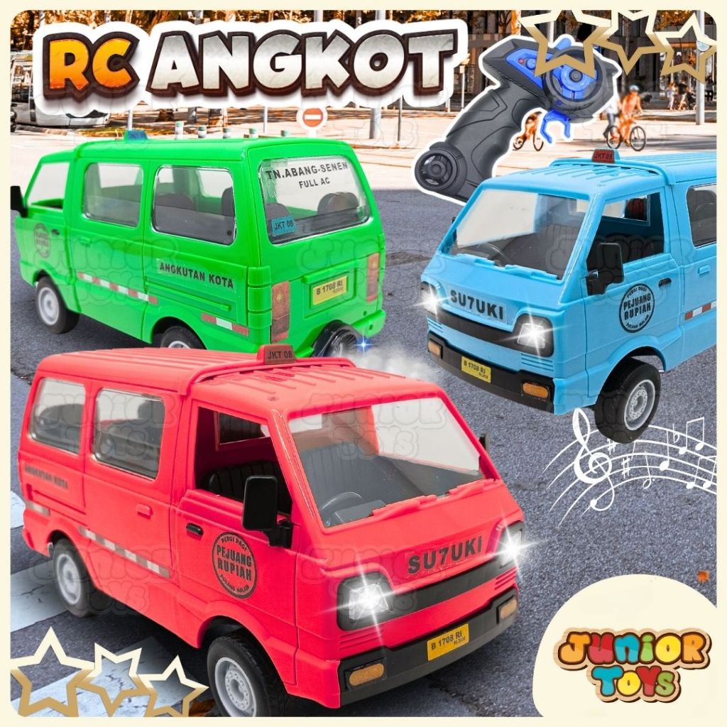 Mobil Remote Angkot Miniatur Angkutan Kota Mainan Anak Transportasi Umum RC Toys