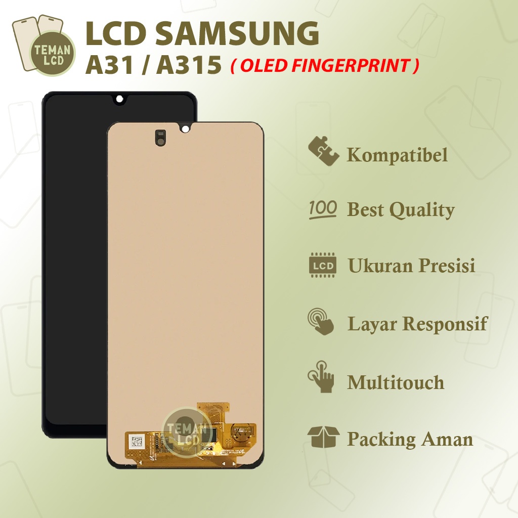 LCD Samsung A31 FINGERPRINT - Original 100% Fullset Touchscreen