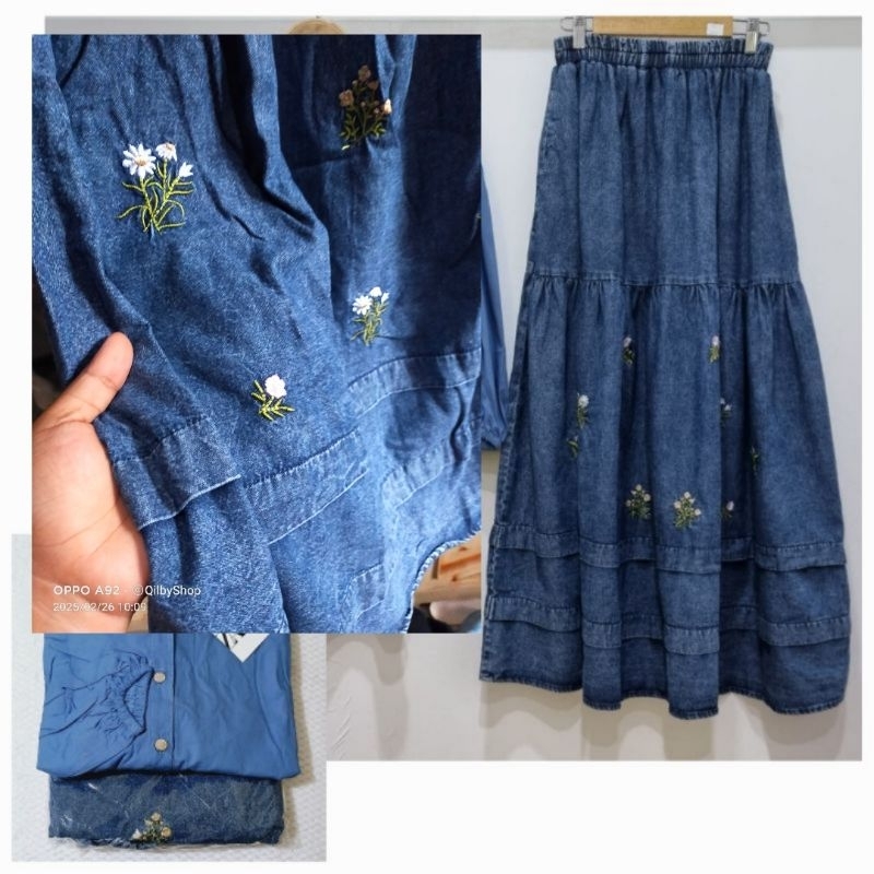 rok jeans bordir
