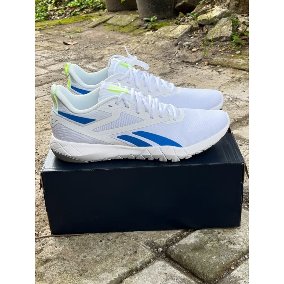 SEPATU PRIA REEBOK FLEXAGON FORCE 4 MEN WHITE/BLUE/LIME