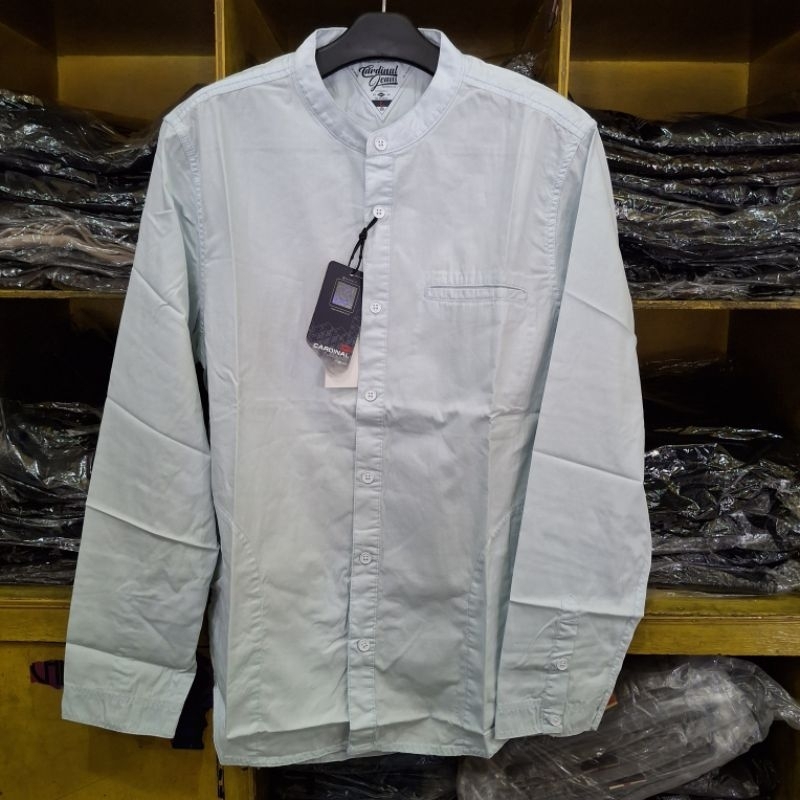 Kemeja koko pria lengan panjang Cardinal Jeans - Biru langit