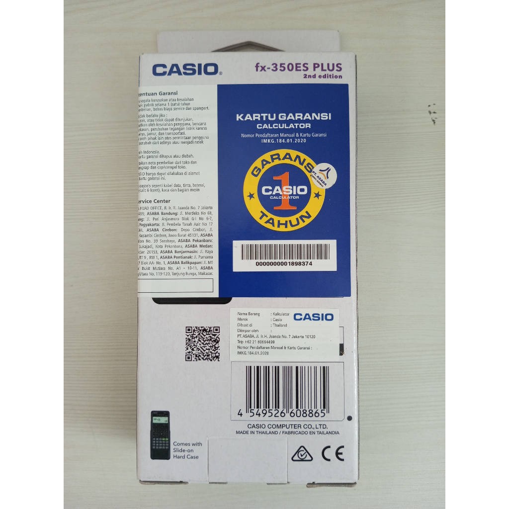 

CASIO FX 350ES PLUS 2nd edition FX350ESPLUS 2nd edition Original dan Garansi Resmi