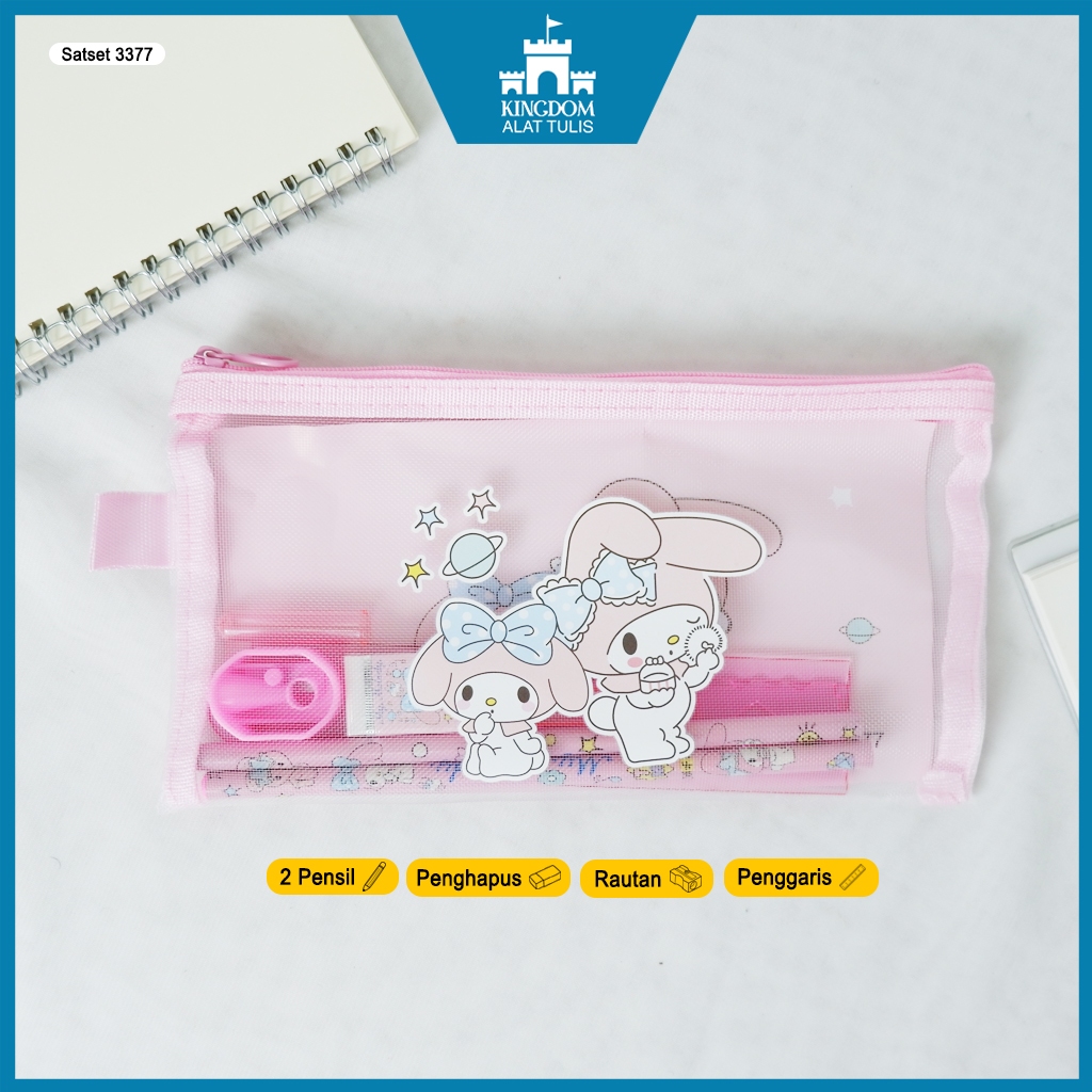 

Pensil Set Paket Alat Tulis Tempat Pensil Sekolah Lucu Melo 3377 Stationery Set Souvenir Ulang Tahun Anak