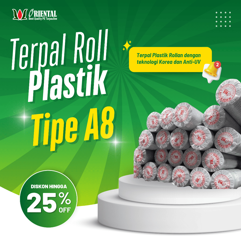 TERPAL PLASTIK A8 ROLL 2X100