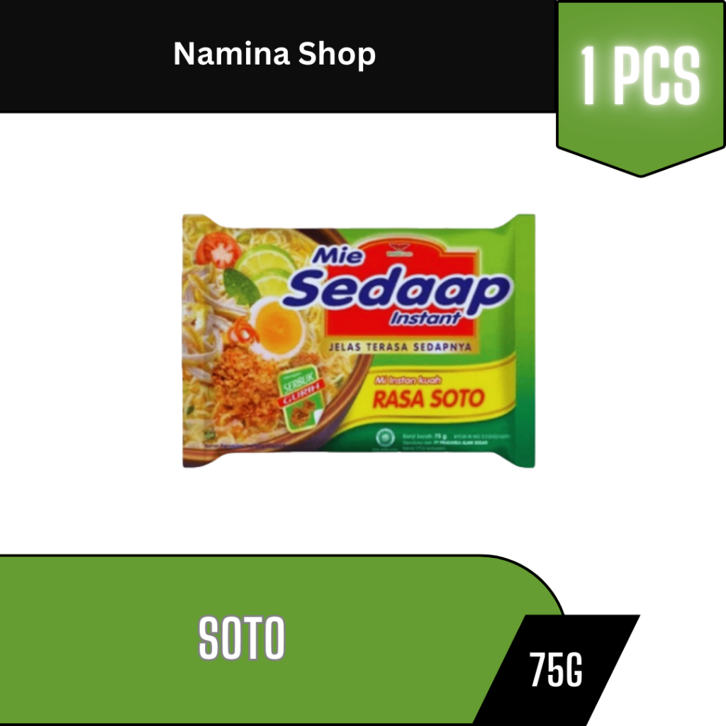 

SEDAAP MIE MI INSTAN SOTO 75G - 1 PCS - BANDUNG