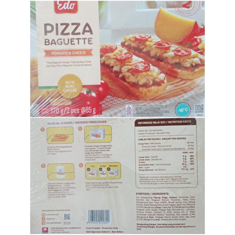 

EDO PIZZA BAGUETTE 170GR