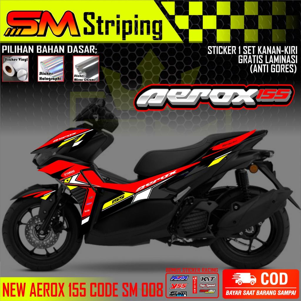 STRIPING AEROX ALL NEW CONNECTED 155 // / MOTO AEROX 155 NEW AEROX NEW 155