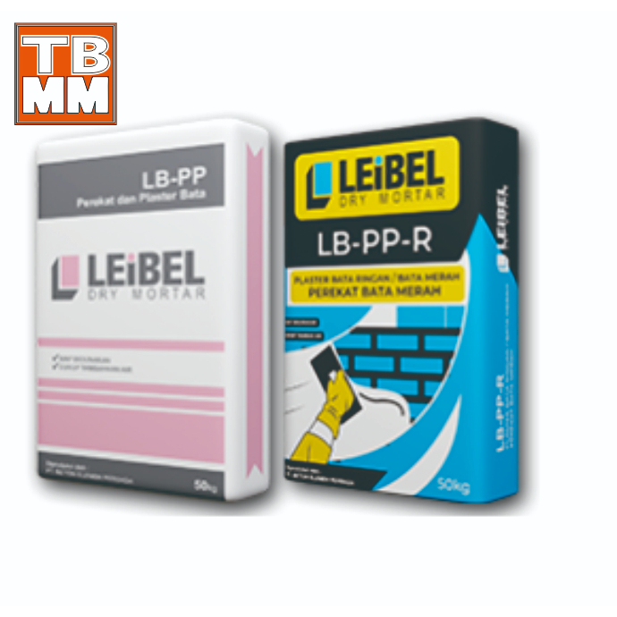 LEIBEL DRY MORTAR PLESTER 50KG  / MORTAR INSTANT LEIBEL PLESTER BATA RINGAN 50 KG