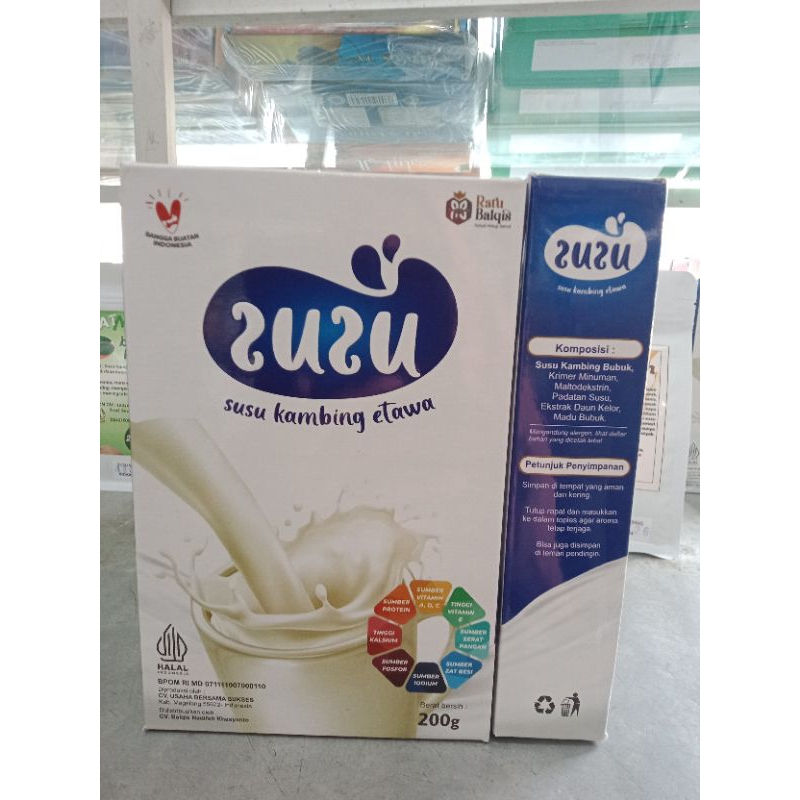 

Susu etawa ZUZU 200 gr tanpa gula (susu 50%, madu & kelor)